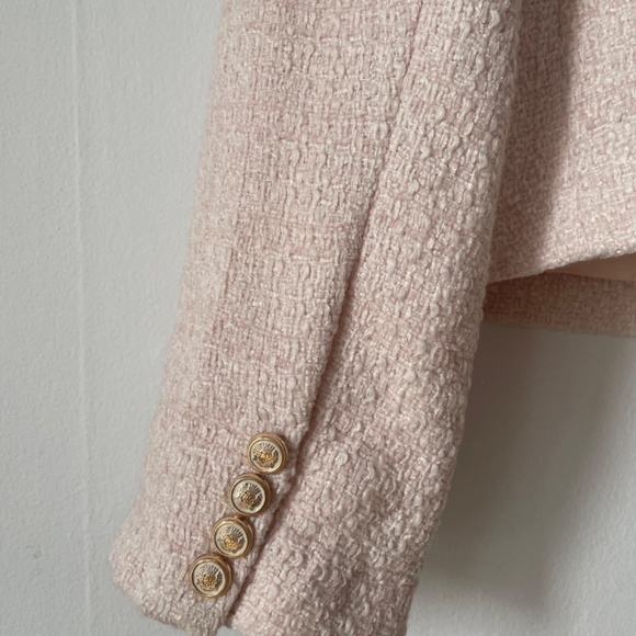 ESCANDELLE pink tweed blazer - Picture 2 of 5